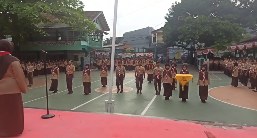 Upacara Peringatan Hari Pramuka ke-64 di SMK Bhakti Persada